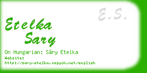 etelka sary business card