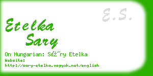 etelka sary business card
